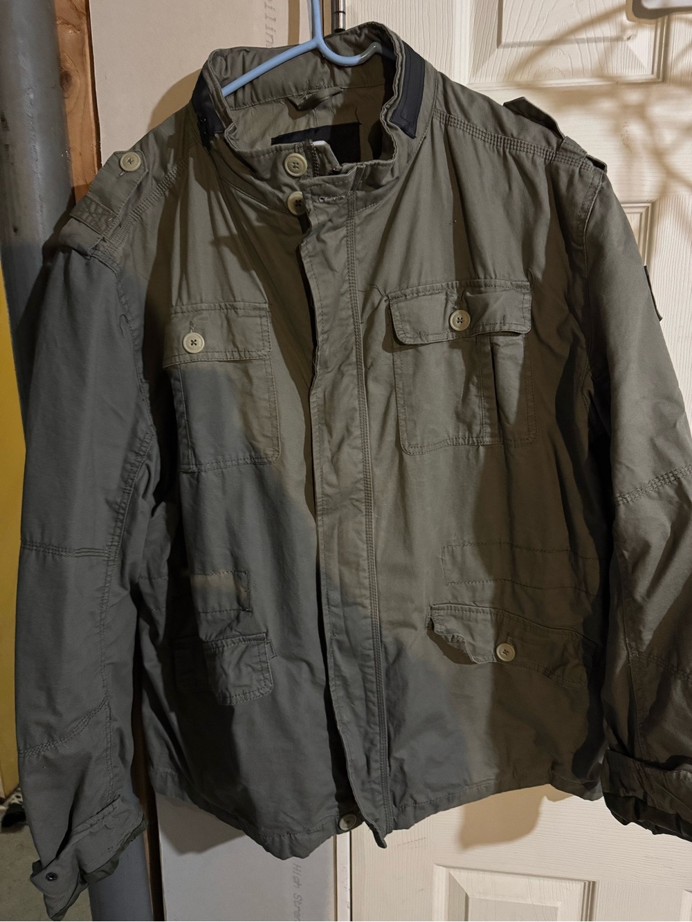 Men's Military Field Jacket in Olive Green